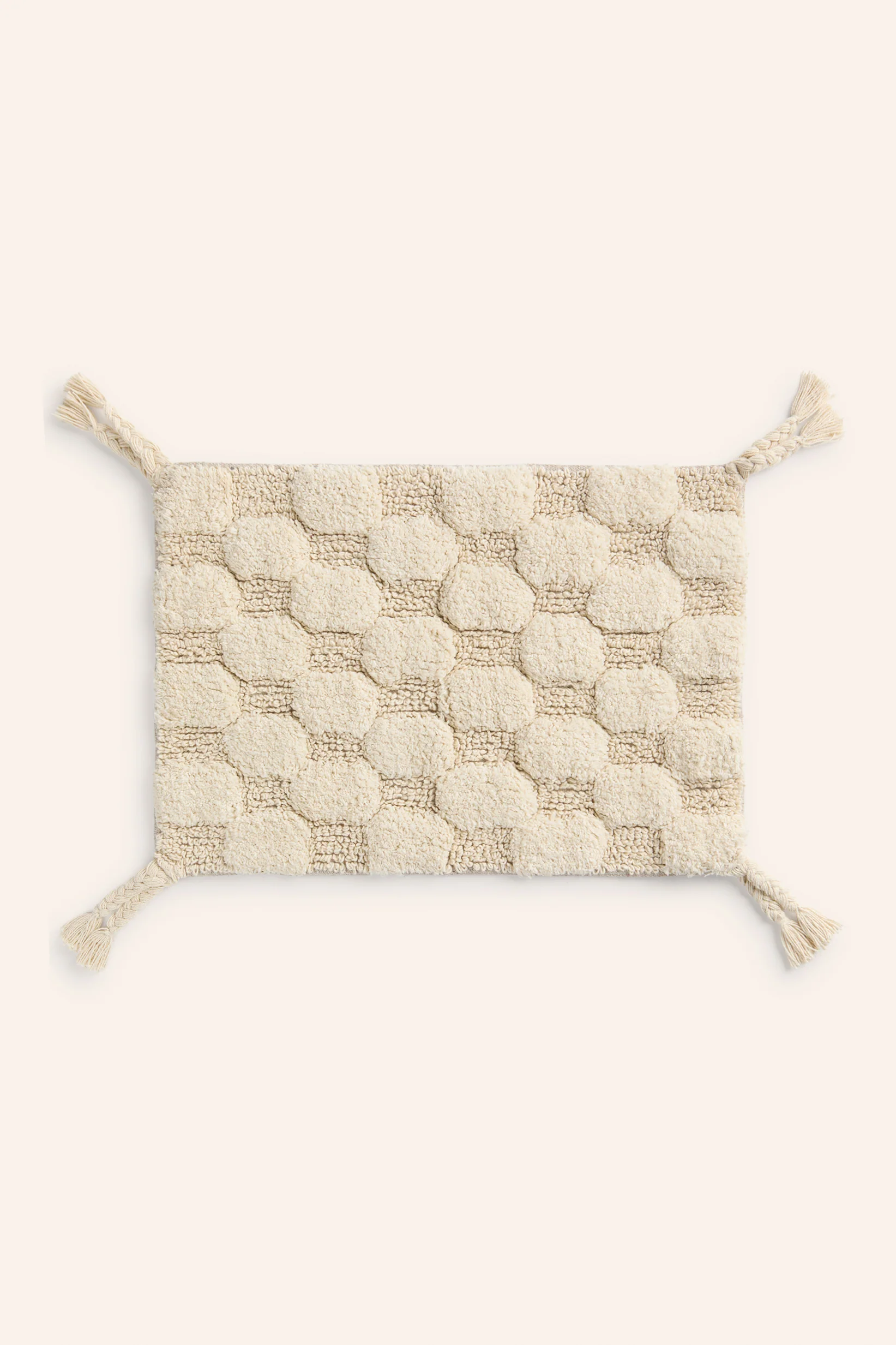 Alfombra de baño a cuadros crudos Oslo - Image 7