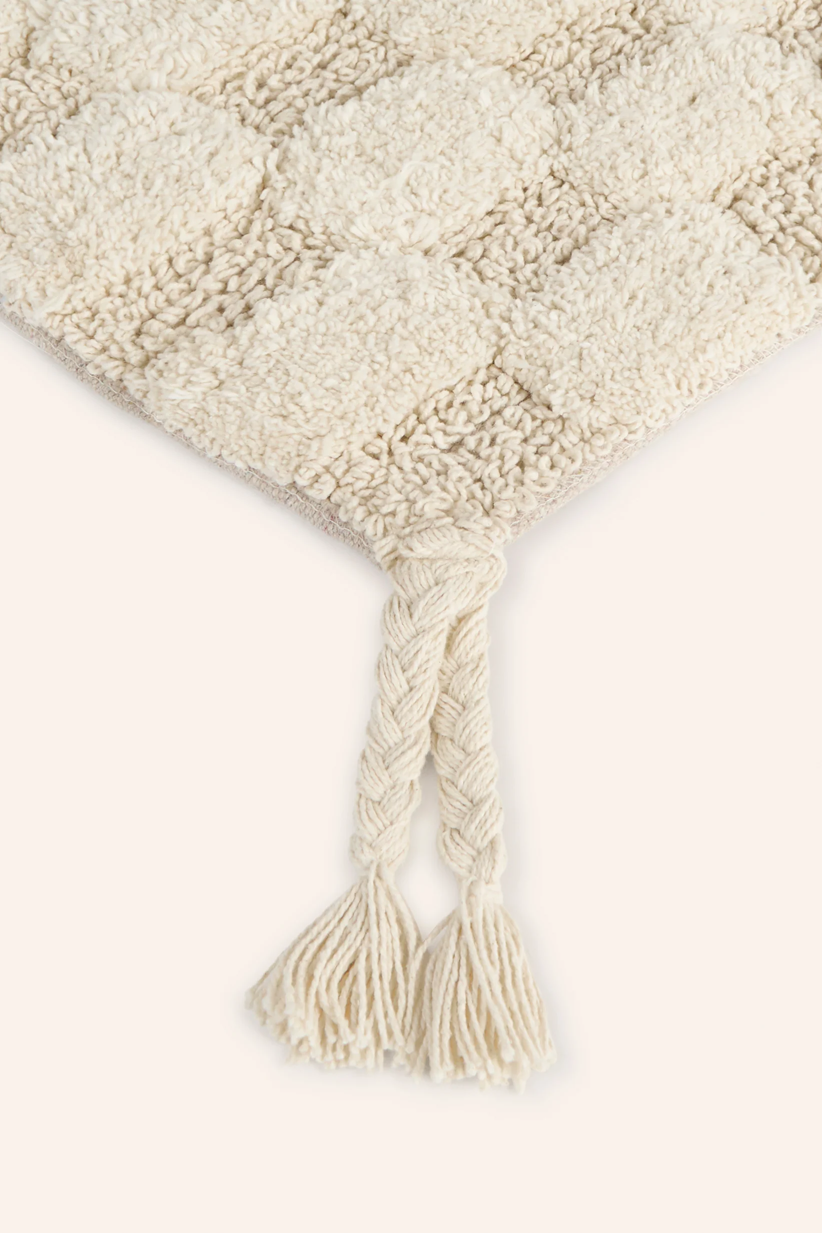 Alfombra de baño a cuadros crudos Oslo - Image 8