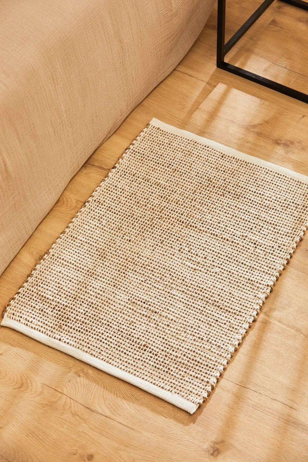 Alfombra de yute y algodón crudo West - Image 5