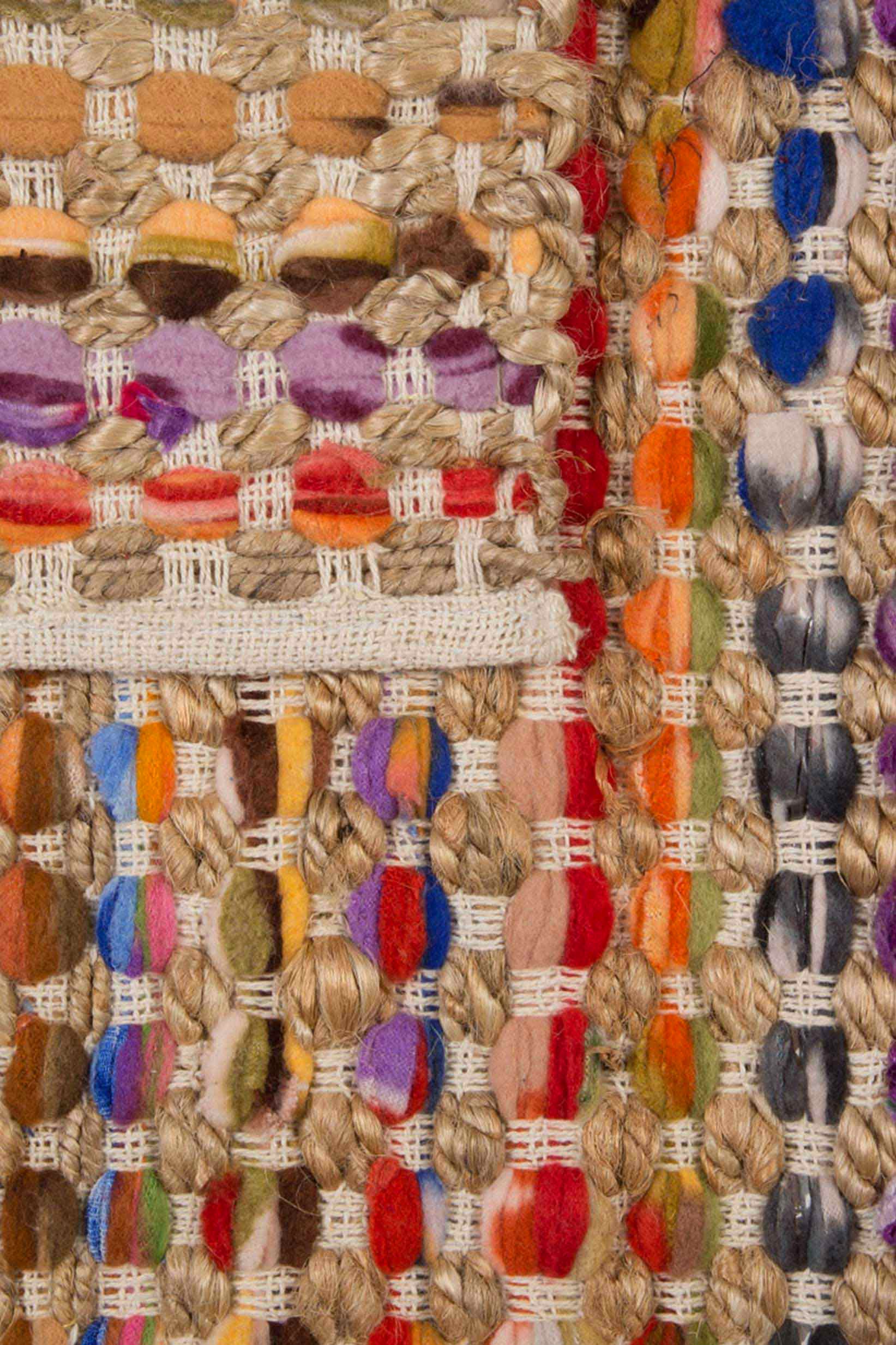 Alfombra de yute y tela multicolor Cando - Image 17