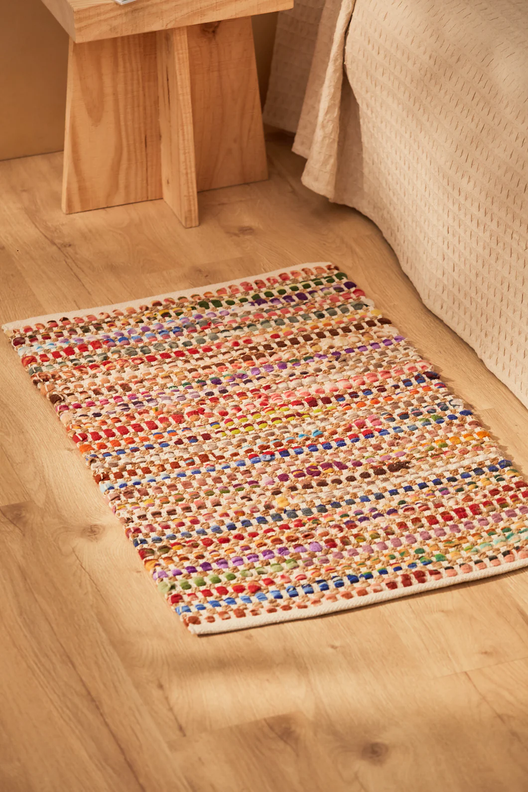 Alfombra de yute y tela multicolor Cando - Image 3