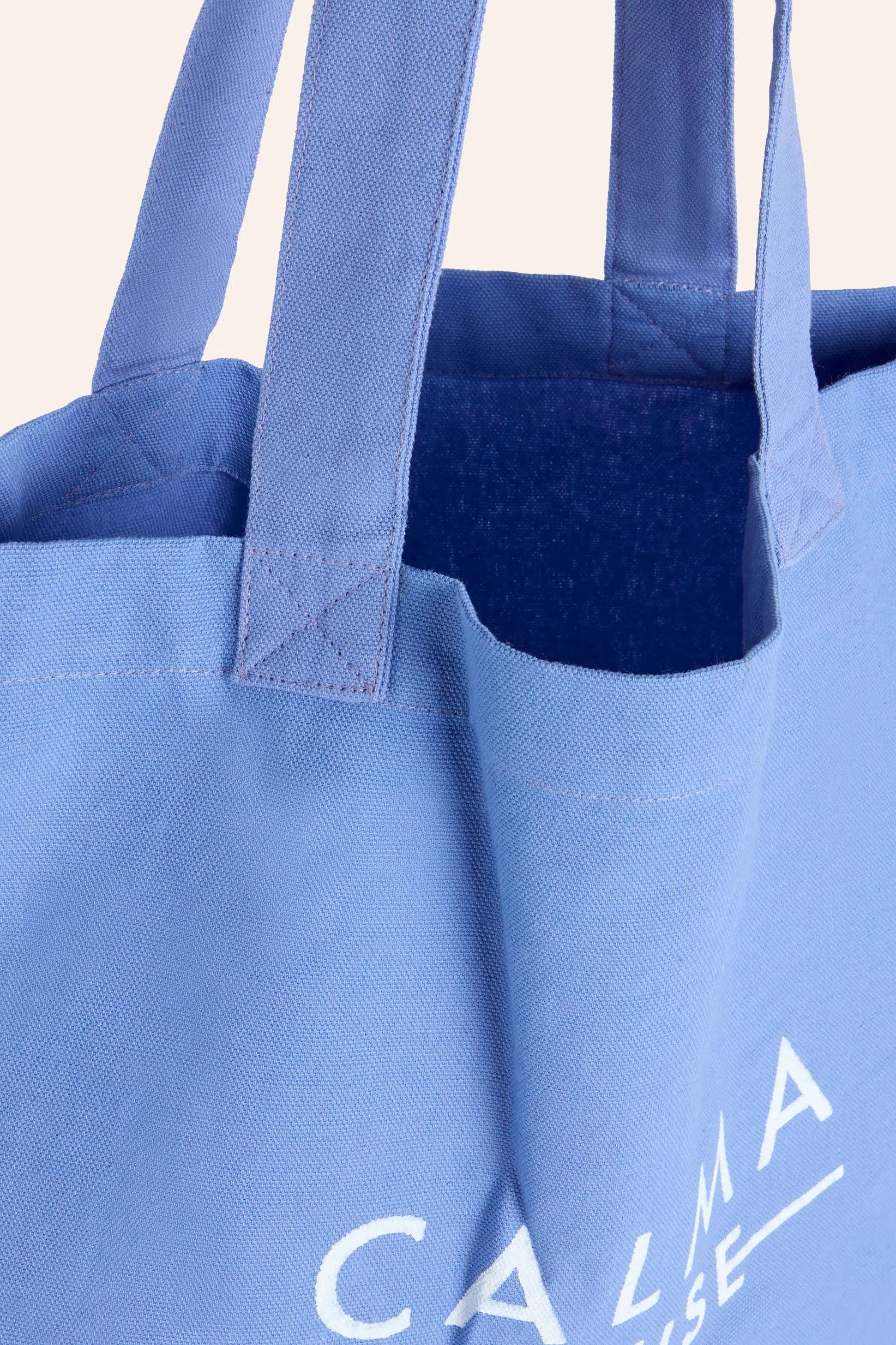 Bolsa tote de algodón azul Rambla - Image 4