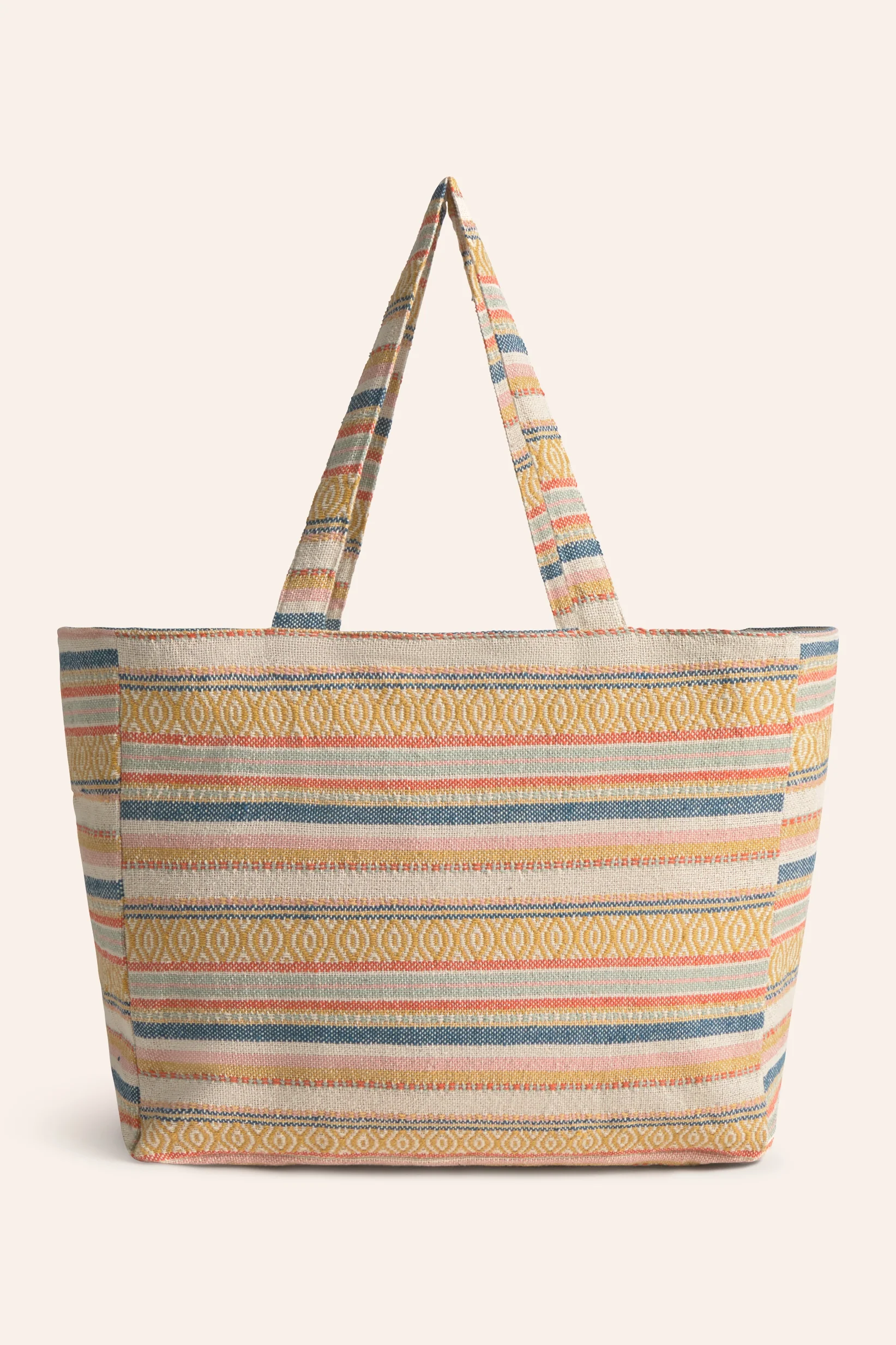 Bolso de algodón jacquard mostaza Vedra - Image 4