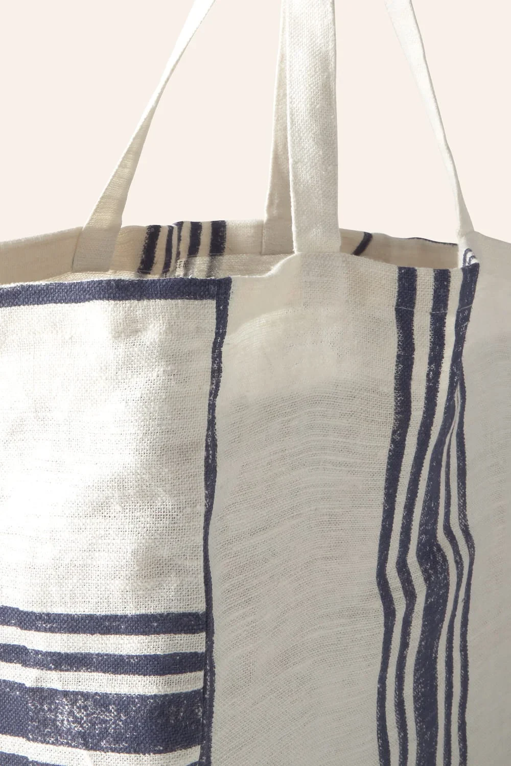 Bolso de lino estampado a rayas azules Lili - Image 8