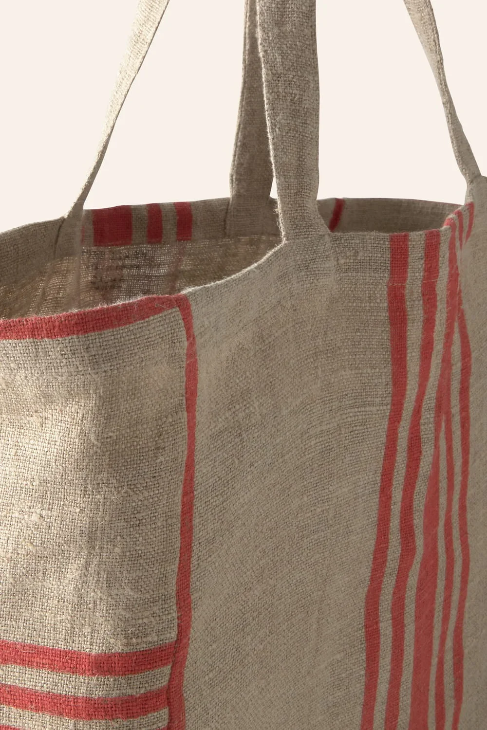 Bolso de lino estampado a rayas rojas Lili - Image 7