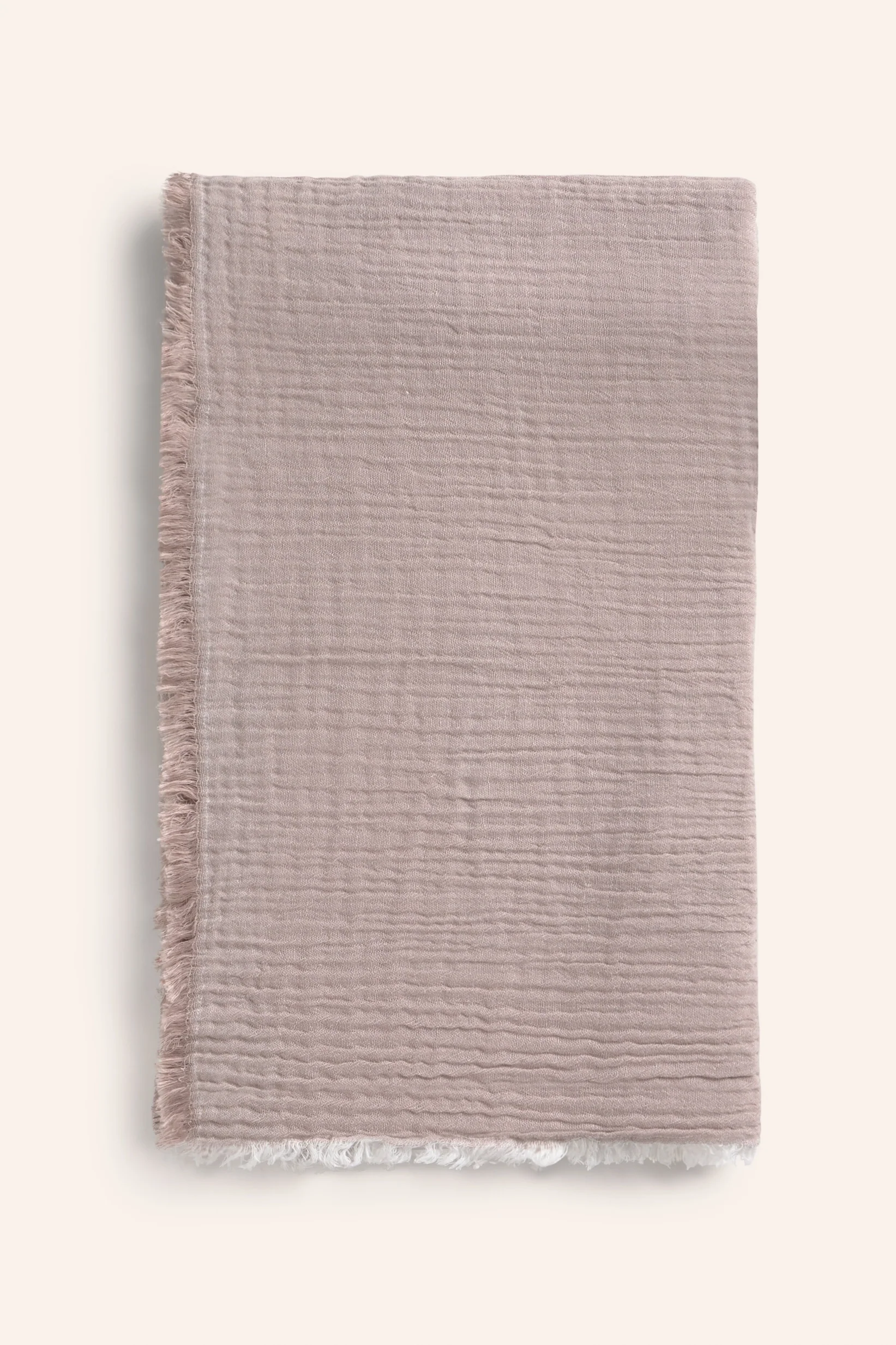 Colcha de muselina de algodón en color piedra Layer - Image 5