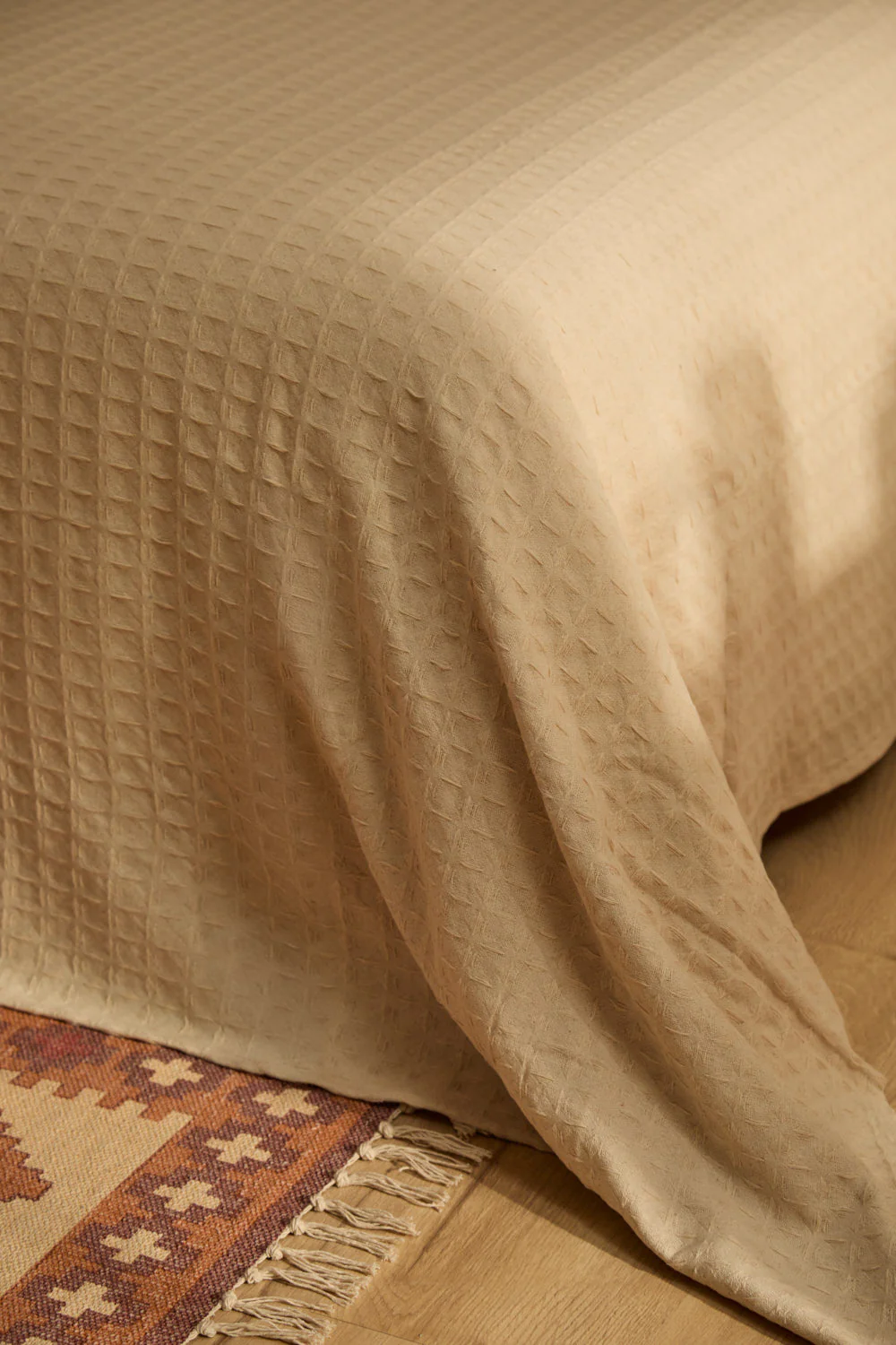Colcha de algodón nido de abeja crudo Panal - Image 3
