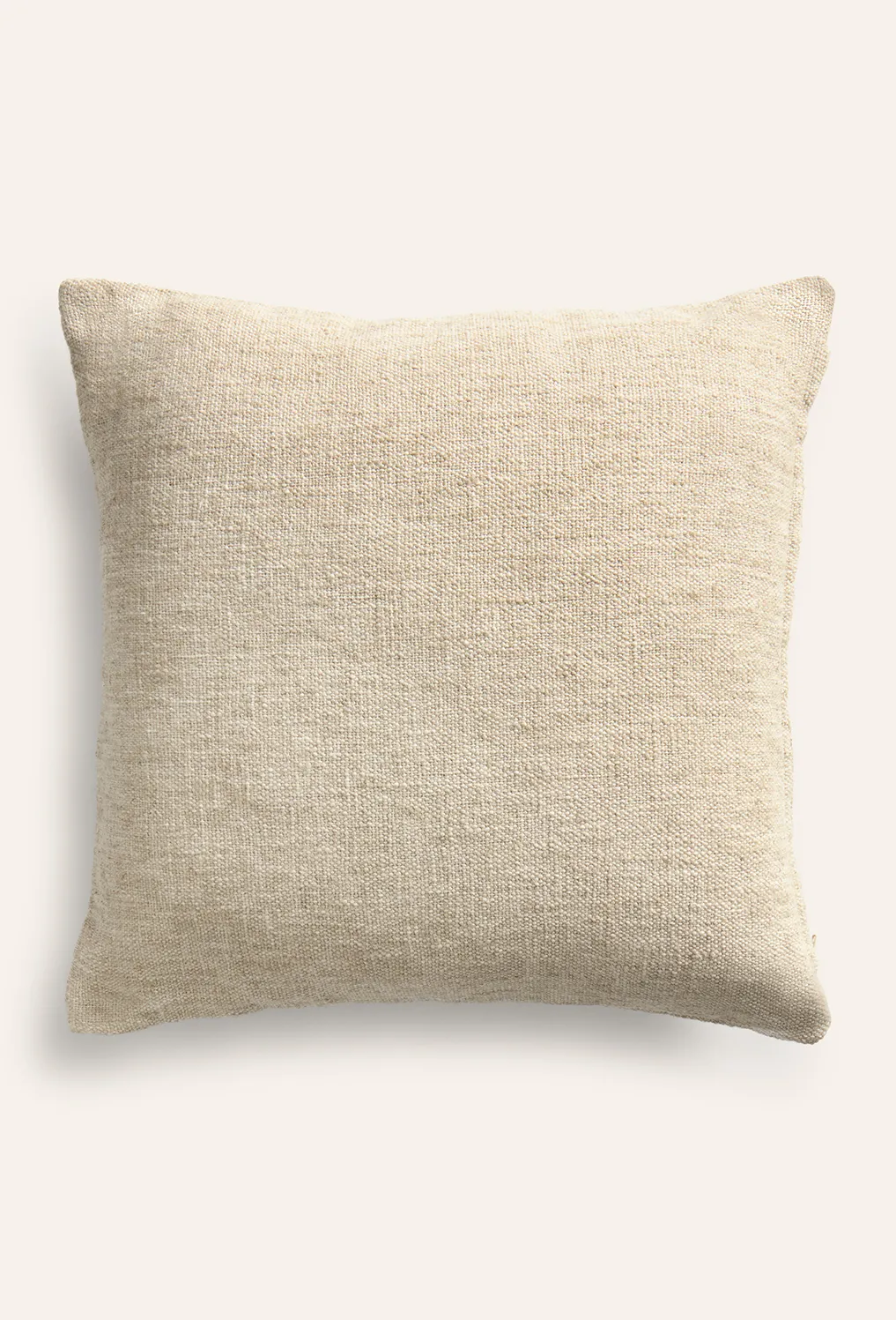 Funda de cojín de lino y algodón beige Arga - Image 6