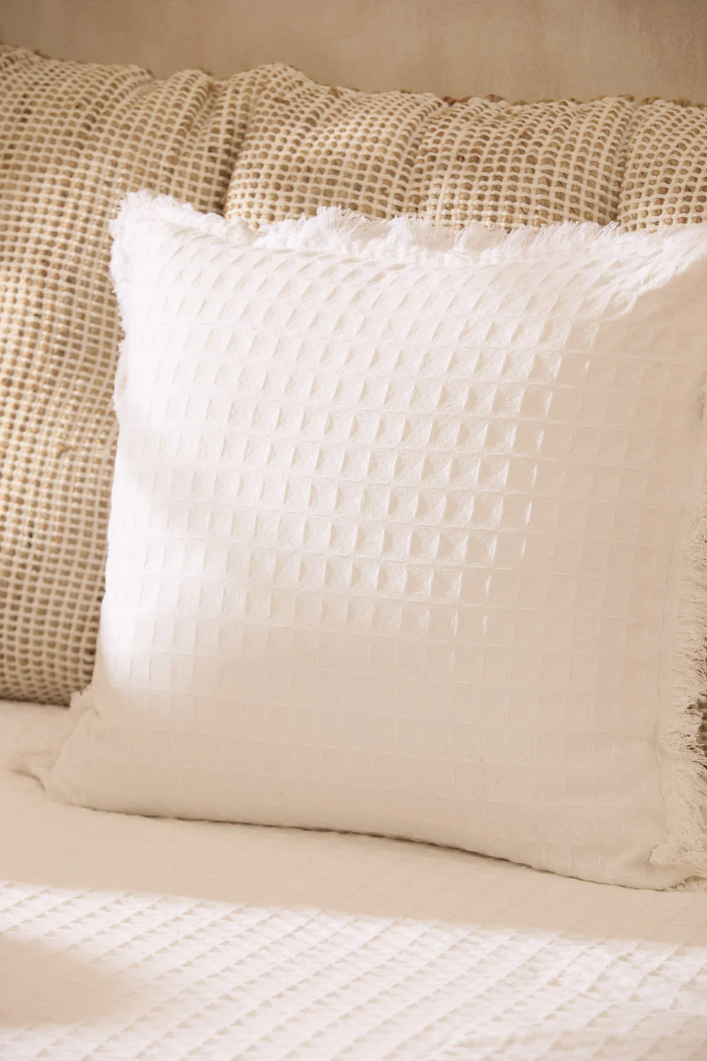 Funda de cojín nido de abeja blanco Panal - Image 10