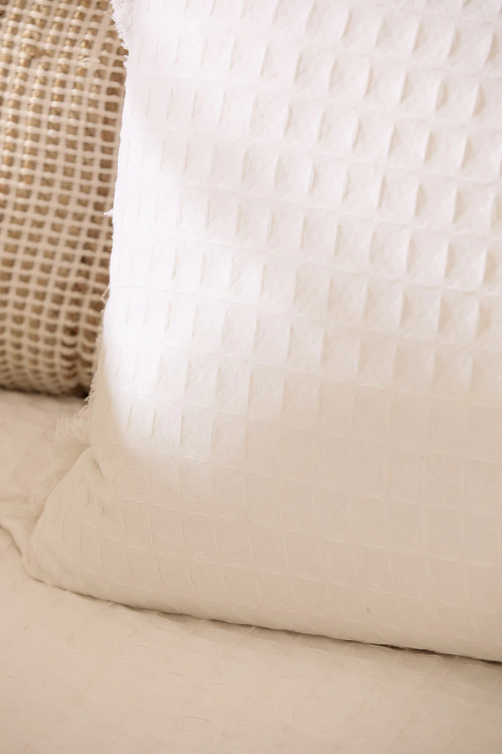 Funda de cojín nido de abeja blanco Panal - Image 11