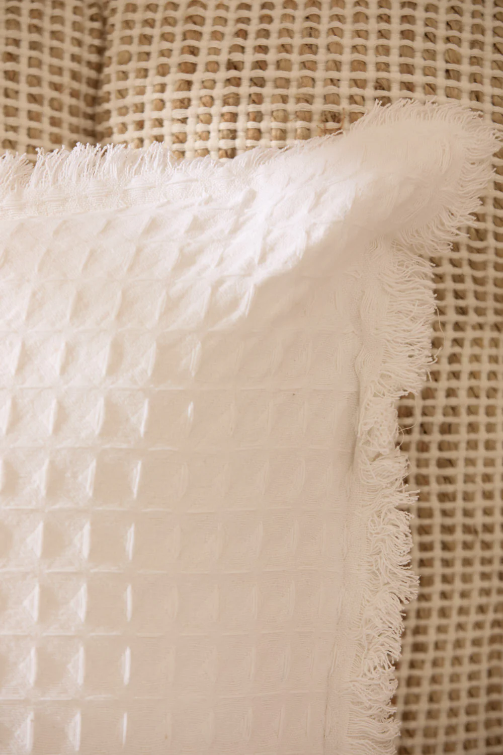 Funda de cojín nido de abeja blanco Panal - Image 12