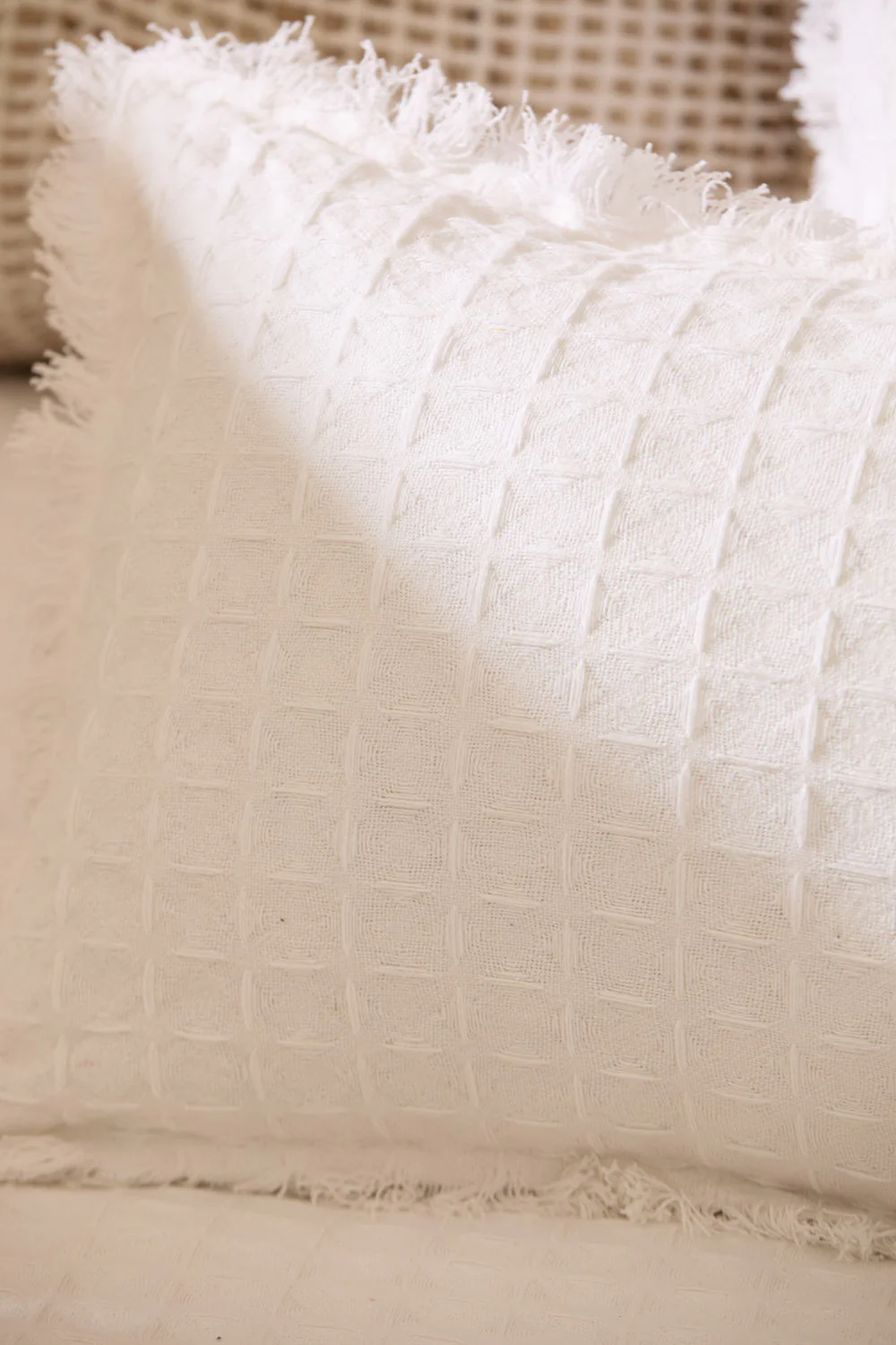 Funda de cojín nido de abeja blanco Panal - Image 4