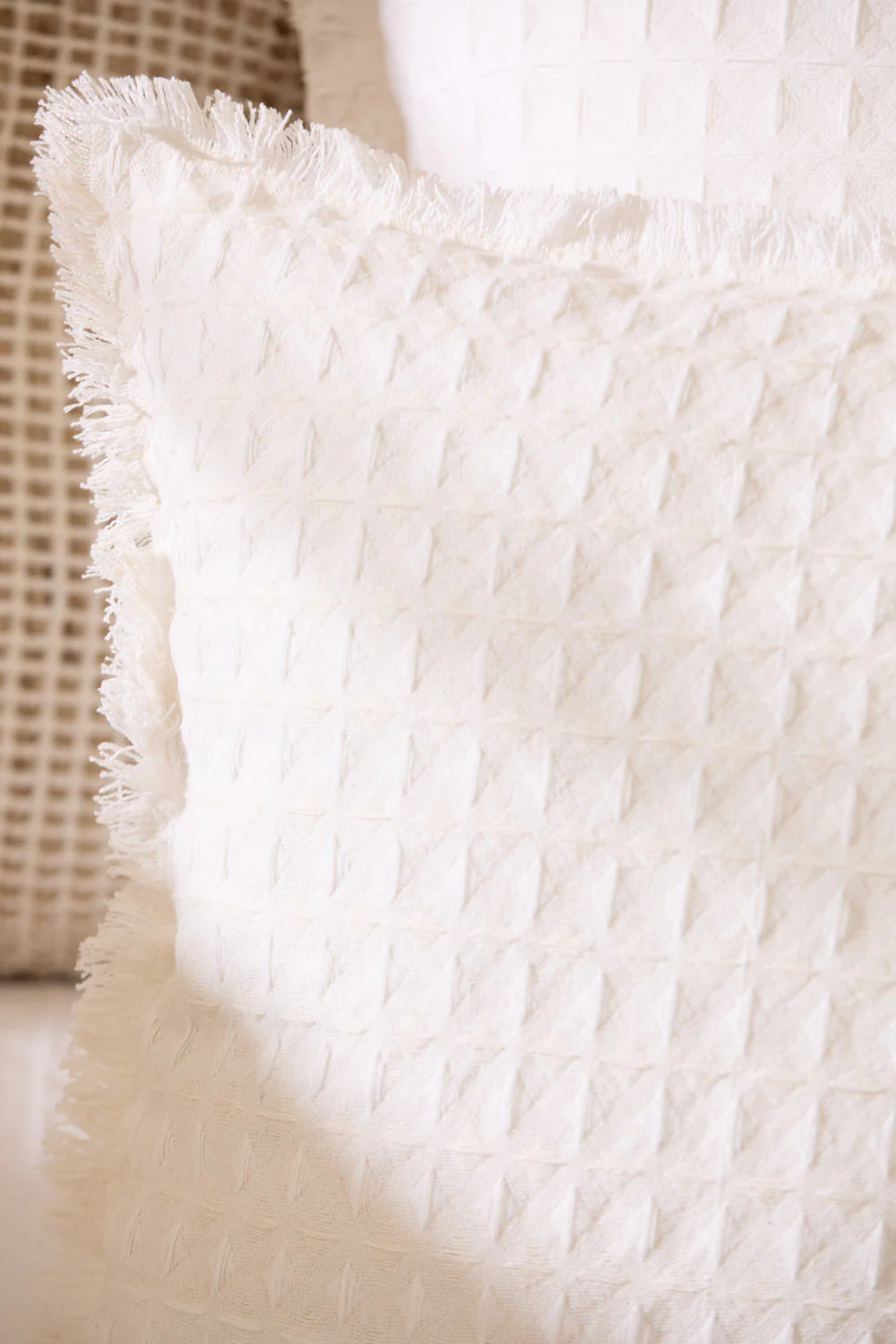 Funda de cojín nido de abeja blanco Panal - Image 7