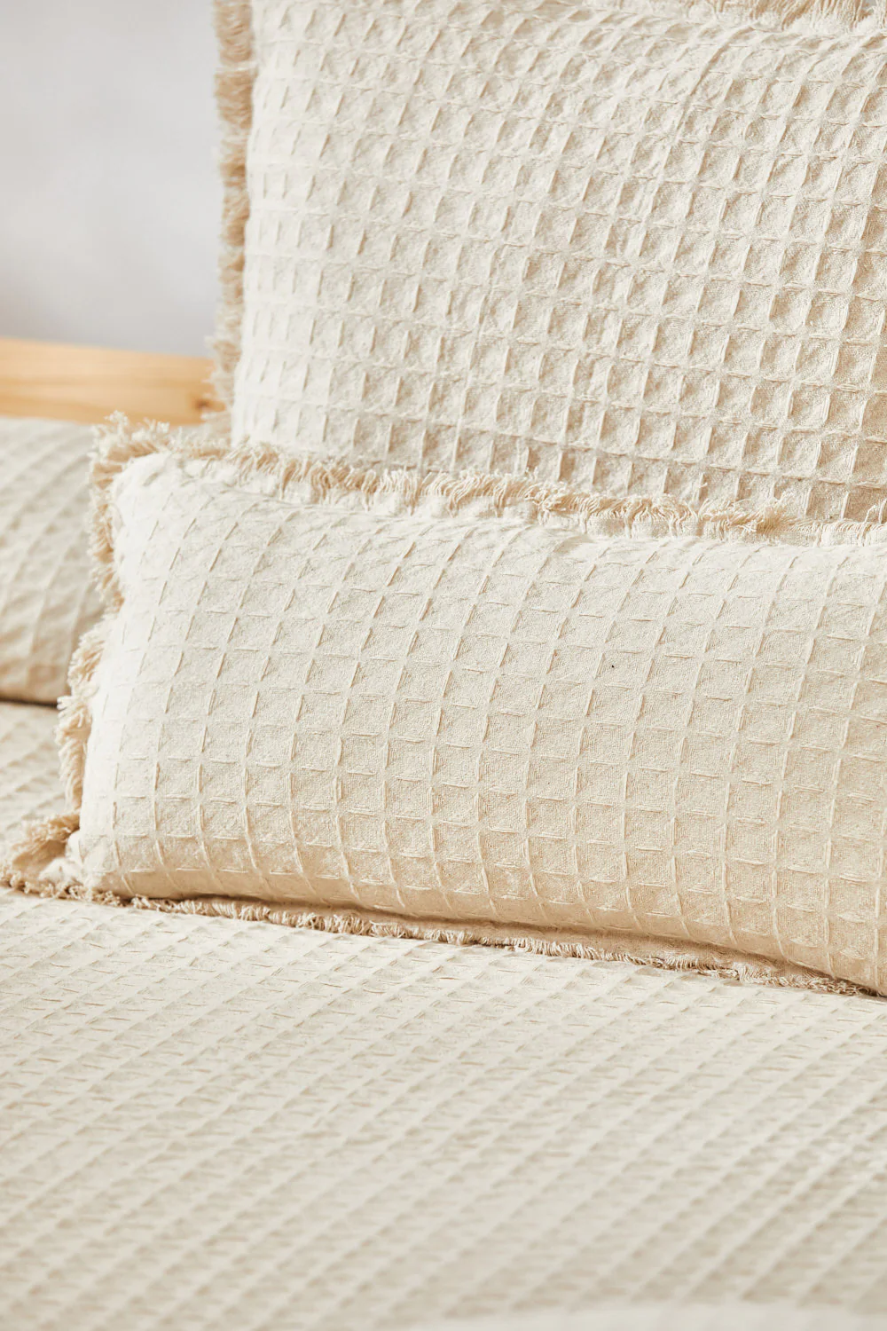 Funda de cojín nido de abeja crudo Panal - Image 3