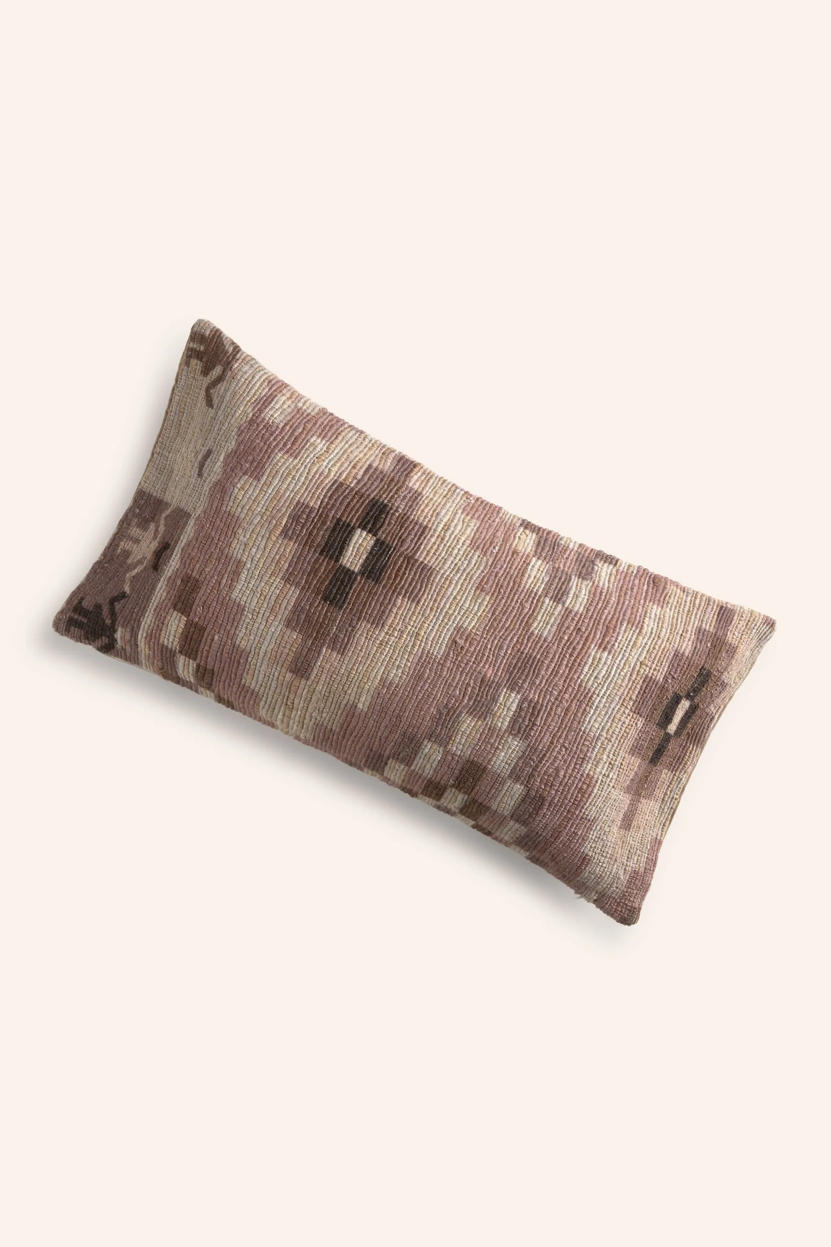 Funda de cojín rectangular de algodón trenzado en tonos piedra Zulu - Image 5