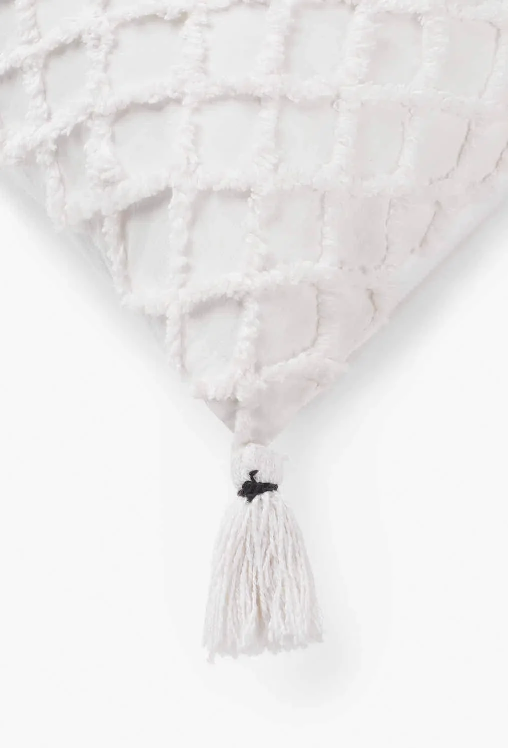 Funda de cojín con relieve de rombos blanco Royal - Image 4