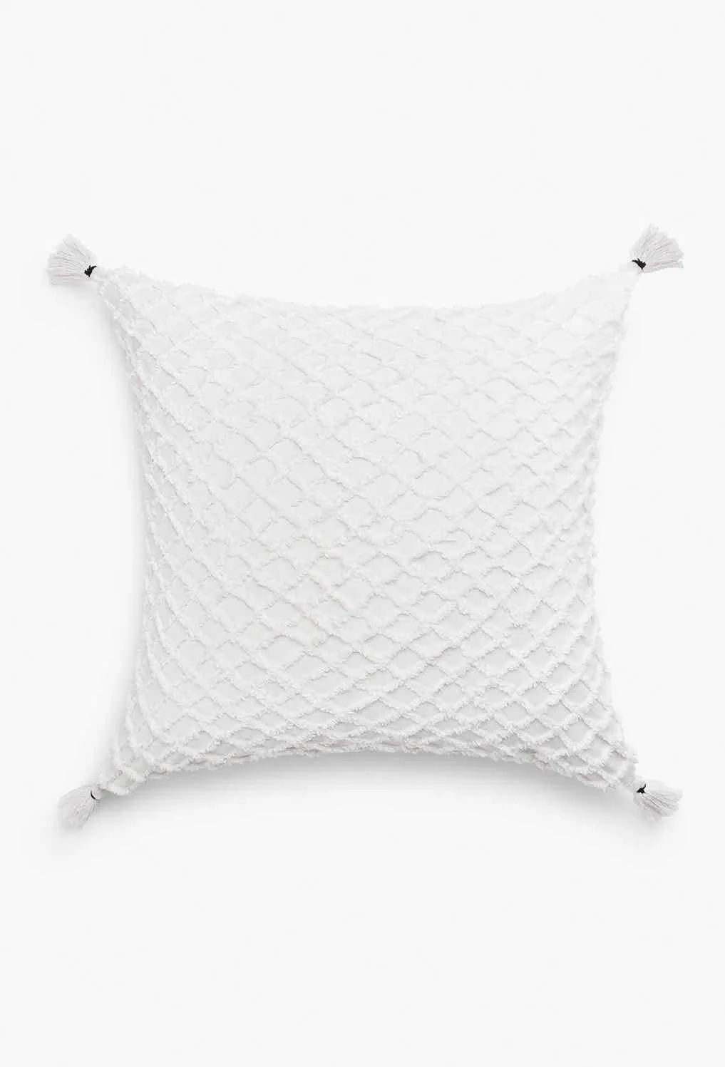 Funda de cojín con relieve de rombos blanco Royal - Image 7