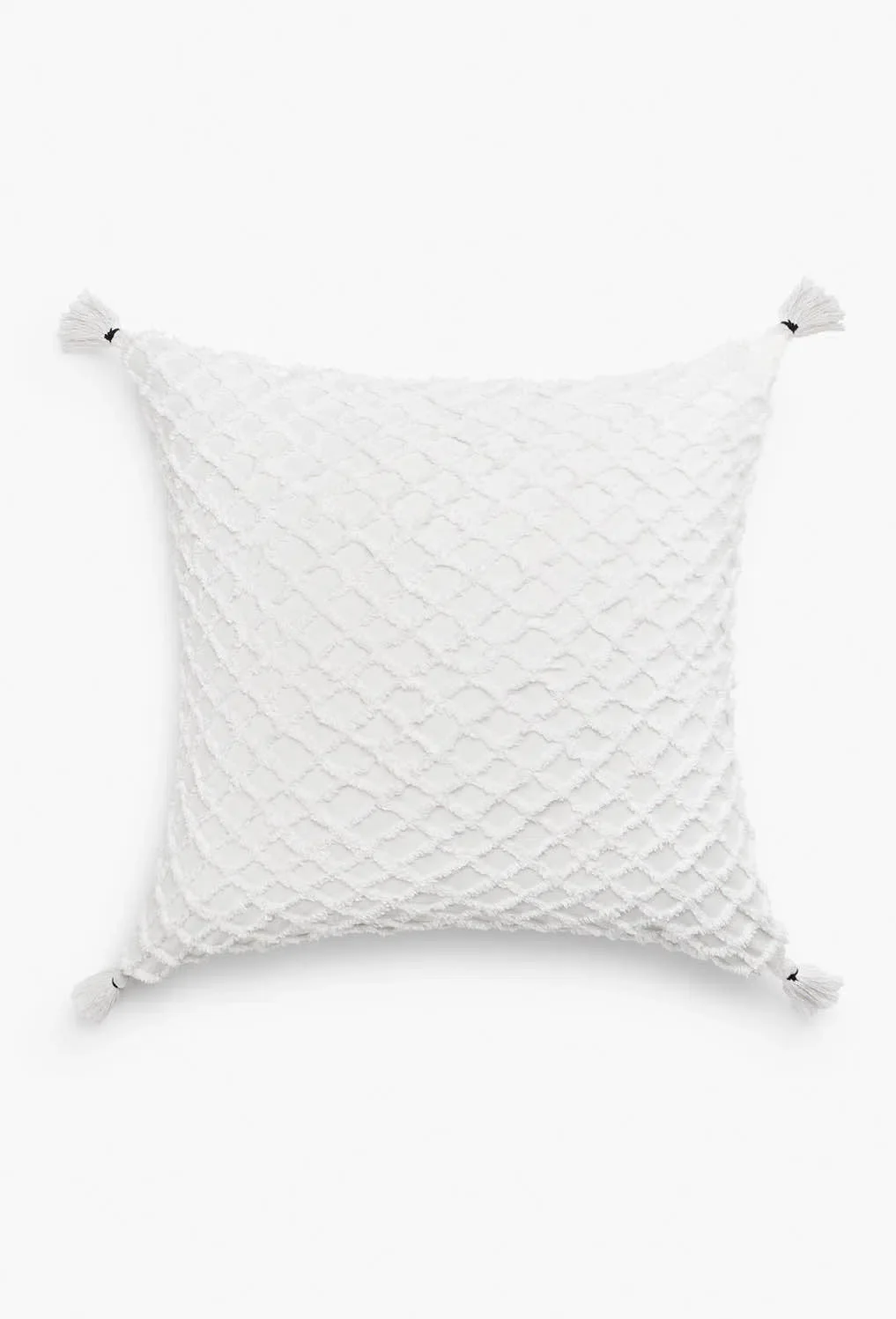 Funda de cojín con relieve de rombos blanco Royal - Image 9