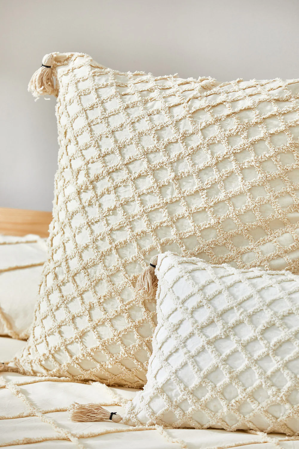 Funda de cojín con relieve de rombos crudo Royal - Image 11
