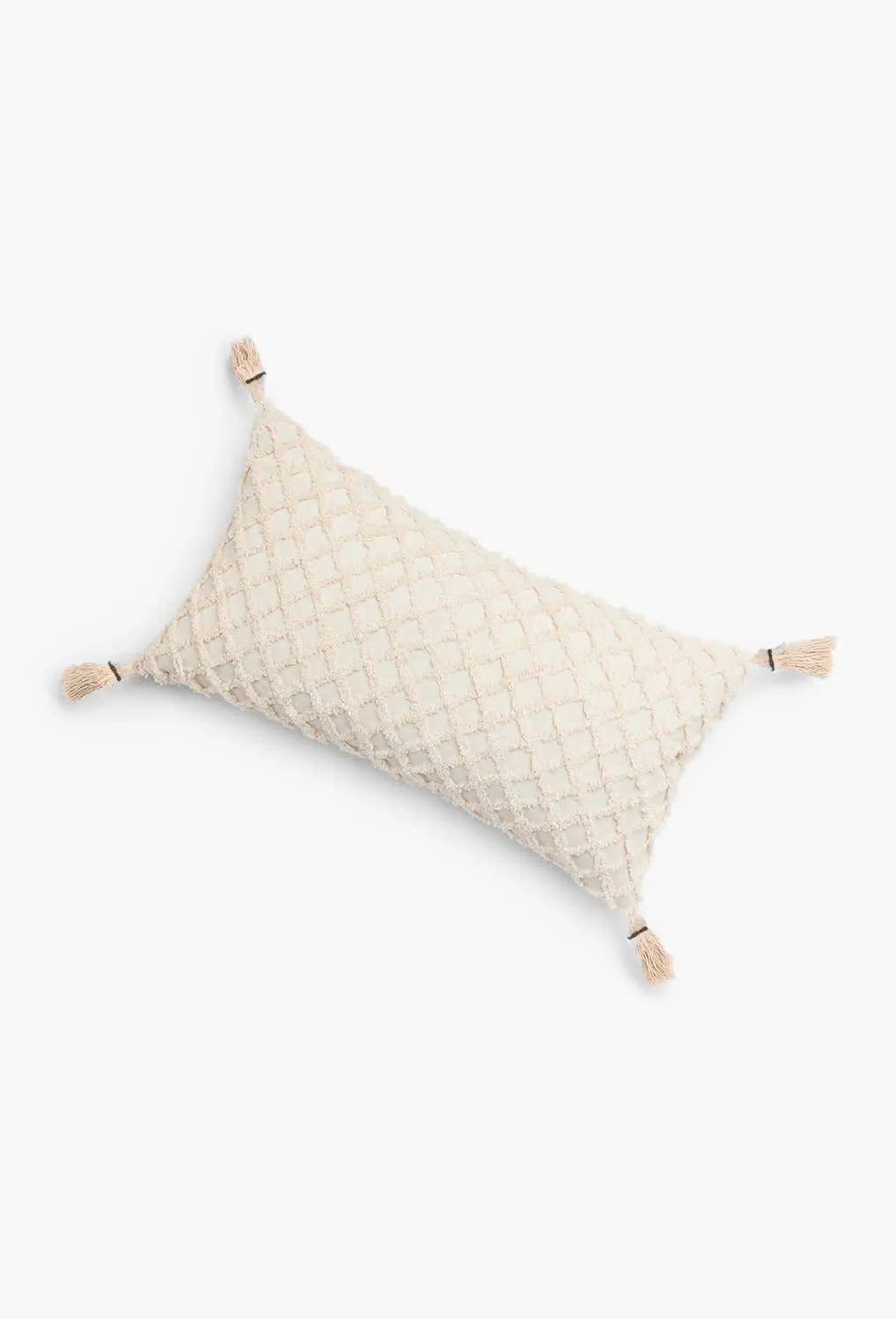 Funda de cojín con relieve de rombos crudo Royal - Image 4