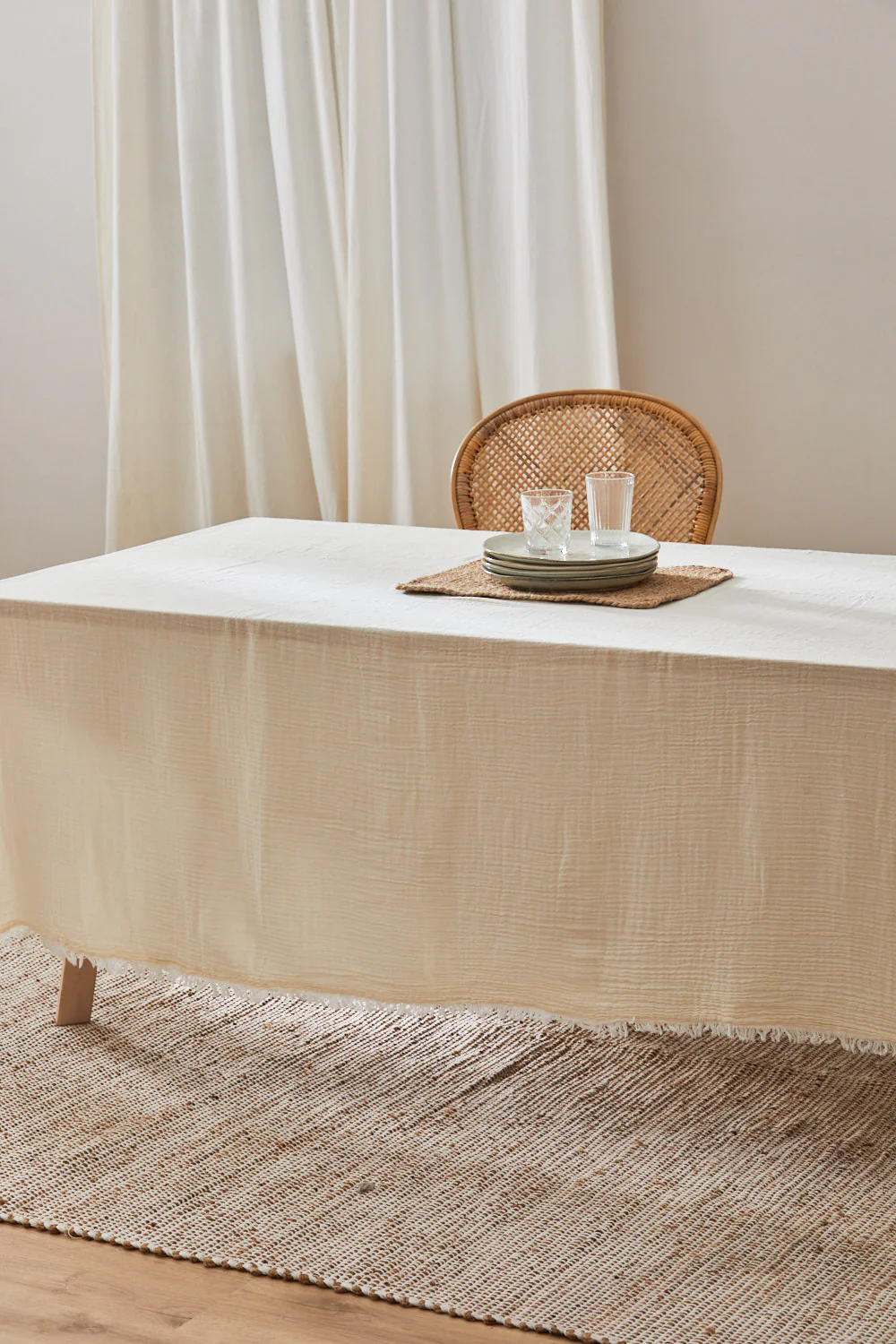 Mantel de algodón crudo Layer - Image 5