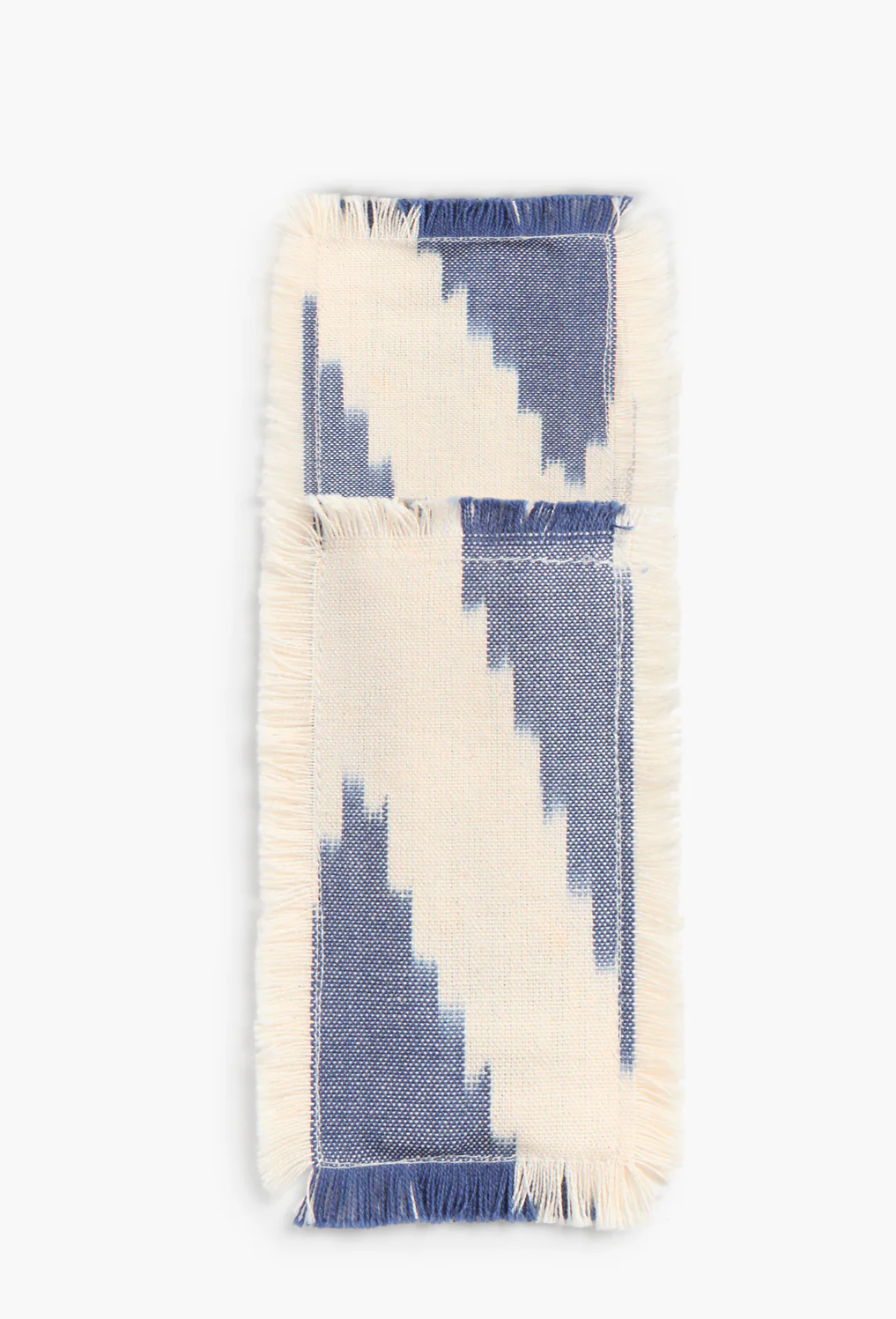 Set de 4 fundas de cubierto de algodón ikat azul Galdana - Image 4